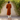 Rust with Floral Details Pochampally Kurta