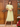 Female wearing a Bright Yellow Solid Color Babydoll Drawstring Neckline Jabol Collar Dress