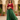 Maroon and Forest Green Color-Block Blouse with Tiered Bell Sleeves - Fasheen