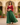 Maroon and Forest Green Color-Block Blouse with Tiered Bell Sleeves - Fasheen