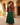 Maroon and Forest Green Color-Block Blouse with Tiered Bell Sleeves - Fasheen