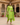 Lime Green Bandhani Print Kurta Set with Embroidered Borders