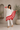 White and Red Tie-Dye Fusion Tunic and Pant Set - Fasheen