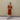 Rust with Floral Details Pochampally Kurta