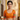 Vibrant Orange Silk Blouse with Blue Butti & Zari Border Sleeves - Fasheen