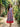 Ikat Print Sleeveless Midi Dress with Contrast Hem