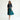 Female wearing a Turquoise Blue Solid Color    Style Cotton Slub Skirt