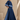 Two-Tone Denim Layered Blouse & Maxi Skirt Set