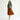 Female wearing a Rust Solid Color    Style Cotton Slub Skirt