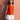 Female wearing a Orange Solid Color Western V-Neck Neckline Shirt Collar Top