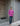 Female wearing a Pink Solid Color   Fusion Style V-Neck Neckline Cotton Slub Tunic