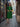 Female wearing a Green Solid Color   A-Line Style Round Neckline Cotton Slub Dress