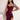 Female wearing a Maroon Solid Color Bodycan Dress