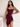Female wearing a Maroon Solid Color Bodycan Dress