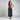 Female wearing a Black Solid Color    Style Cotton Slub Skirt