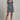 Female wearing a Blue & White Sanganeri Block Print Print Babydoll Dress