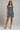 Female wearing a Blue & White Sanganeri Block Print Print Babydoll Dress