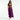 Female wearing a Purple Solid Color    Style Cotton Slub Skirt