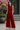 Female wearing a Red Solid Color    Style Cotton Slub Pant