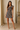 Female wearing a Navy Blue Sanganeri Floral Jaal Print Babydoll Dress