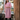 Female wearing a Pink Solid Color Kurta Round Neckline Shirt