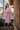 Female wearing a Pink Solid Color Kurta Round Neckline Shirt