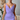 Female wearing a Purple Solid Color Wrap V-Neck Neckline Dress