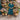 Female wearing a Turquoise Blue Solid Color   A-Line Style Notched Neckline Cotton Slub Dress
