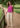 Female wearing a Pink Solid Color Fusion Halterneck Neckline Top