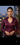 Plum Satin Fitted Shirt with Stand Collar V-Neck