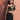 Female wearing a Black Daffodils Print Western One-Shoulder Neckline No Collar Top