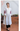 Female wearing a White Solid Color Pleated Keyhole Neckline Kurta