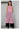 Female wearing a Baby Pink Solid Color Straight Crew Neckline Kurta