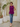 Female wearing a Purple Solid Color   Fusion Style Keyhole Neckline Cotton Slub Tunic