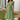 Female wearing a Green Sangeneri , Pink Flower Butta Print A-Line Dress