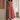 Crimson Gingham Midi Dress with Contrast Trim
