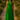 Female wearing a Green Solid Color A-Line V-Neck Neckline Chelsea Collar Dress