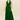 Female wearing a Green Solid Color Flared Dress