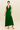 Female wearing a Green Solid Color Flared Dress