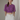 Female wearing a Muted Purple Solid Color Western Boat Neckline Top