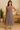 Female wearing a Ash Blue Sanganeri  Red & White Daffodils Print A-Line Dress