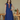 Female wearing a Blue Solid Color Kurta Notched Neckline No Collar Shirt