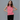 Female wearing a Peach Solid Color   Fusion Style V-Neck Neckline Cotton Slub Tunic