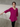 Female wearing a Muted Purple Solid Color Fusion V-Neck Neckline No Collar Tunic