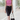 Female wearing a Pink Solid Color Western Asymmetric Neckline Top