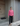 Female wearing a Pink Solid Color   Western Style Tucked Neckline Cotton Slub Shirt