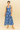 Female wearing a Blue Sangeneri , White Floral Butta Print Flared Dress