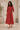 Terracotta Linen Button-Front Wrap Dress