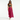 Female wearing a Pink Solid Color    Style Cotton Slub Skirt