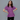Female wearing a Purple Solid Color   Fusion Style Round Neckline Cotton Slub Tunic